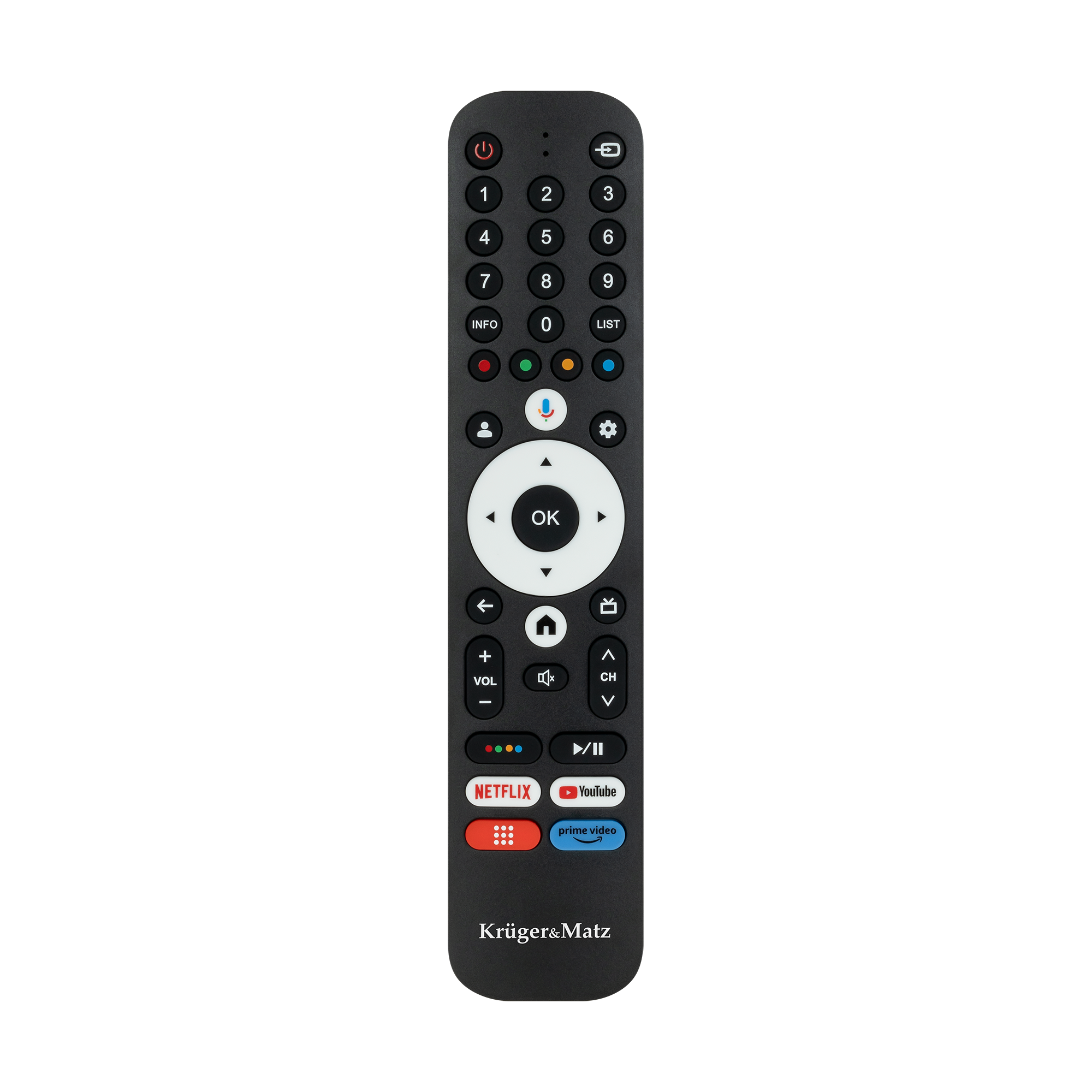 Numbrinuppudega kaugjuhtimispult Krüger&Matz Google TV-le
