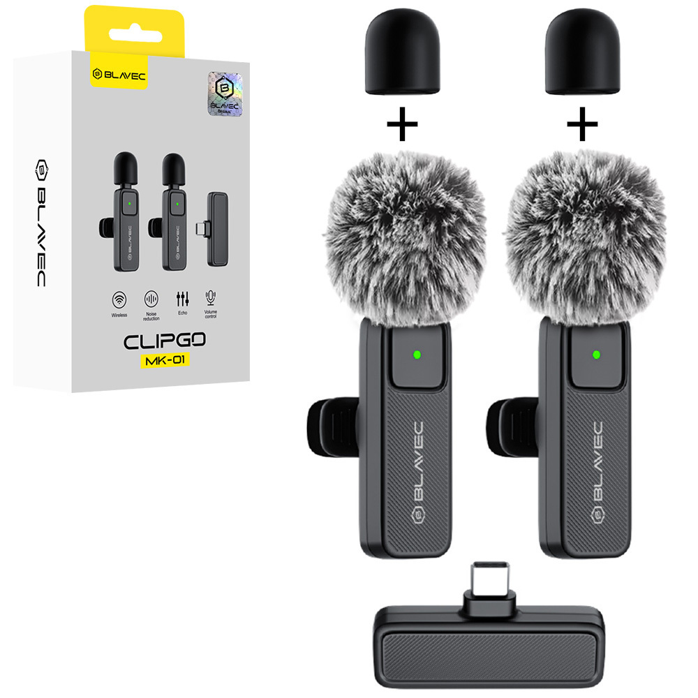 Blavec MK-01 ClipGo klambermikrofonid, 2 tk, USB-C (LMMK01-B) (värv: must)