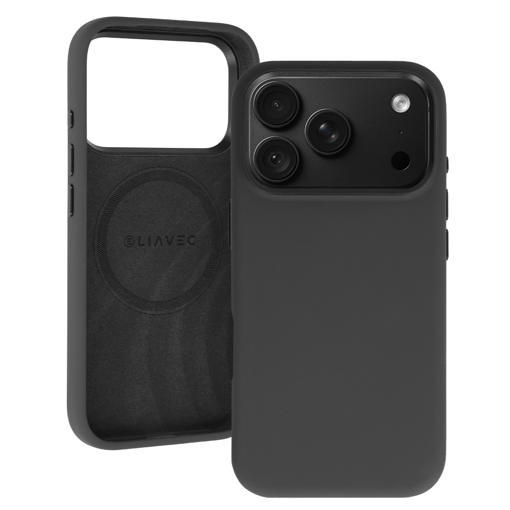 Liavec Silky ümbris metallist kaameraraamiga mudelile iPhone 18 Pro Max/17 Pro Max, must