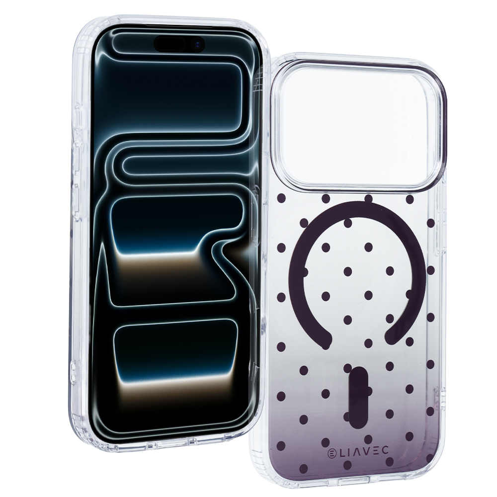 Liavec Bubble ümbris iPhone 18 Pro / 17 Pro jaoks, bordoopunane