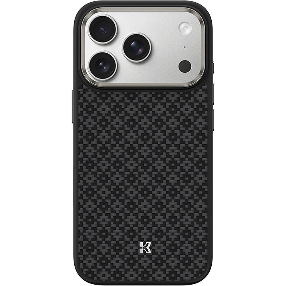 Must Benks Magnetic Armor Pro Armor Grid 600D kevlari ja metallraamiga ümbris (C.K.FL.AP.BK.B072) mudelitele iPhone 18 Pro / iPhone 17 Pro Camera Controli nupuga