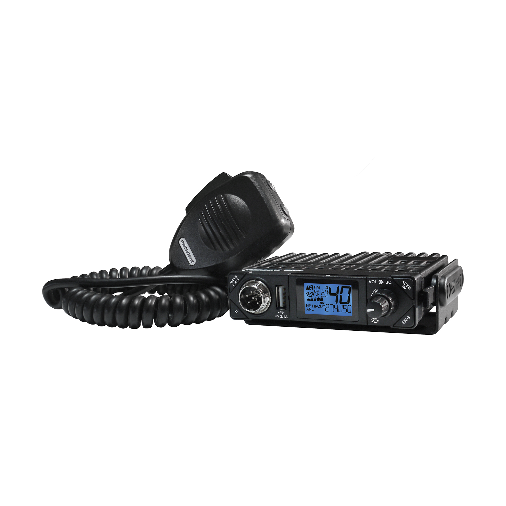 PRESIDENT BILL II+ ASC/VOX AM/FM 12 V CB-raadio