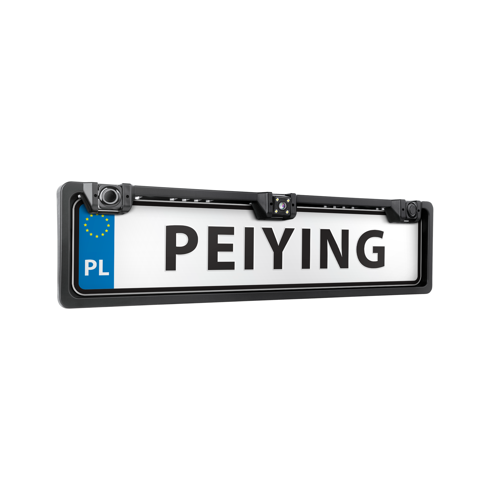 Peiying auto tagurduskaamera parkimisanduriga numbrimärgi raamis