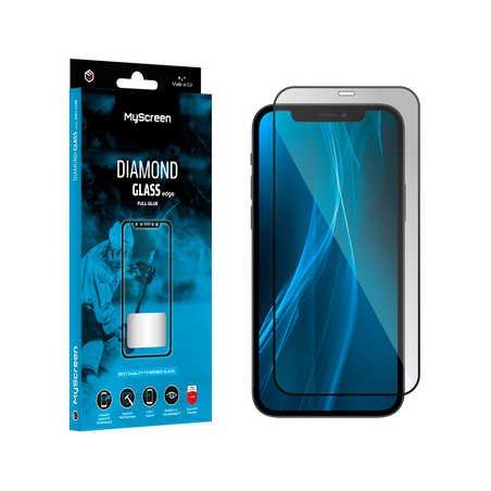 MyScreen DIAMOND GLASS LITE edge FULL GLUE kaitseklaas Apple iPhone 12 Pro Max 6,7", must