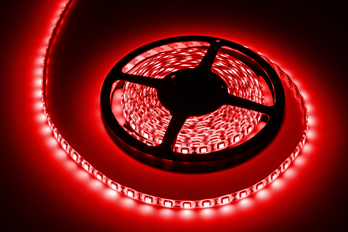 Rebel waterproof LED strip, 5 m, red, 300 x 5050, 12 V