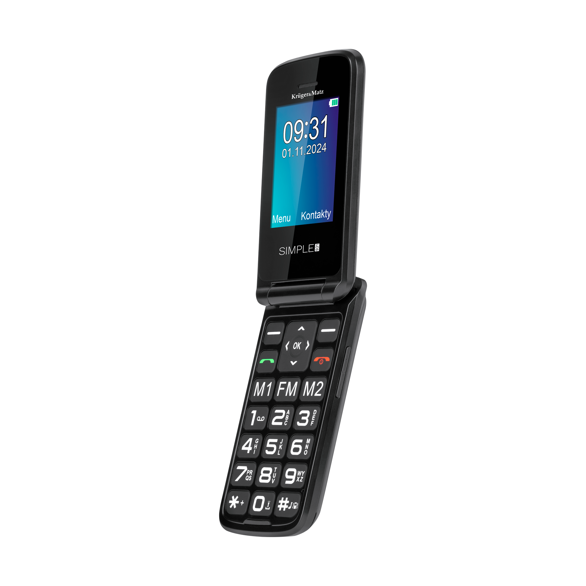 Krüger&Matz Simple 931 4G mobiiltelefon eakatele