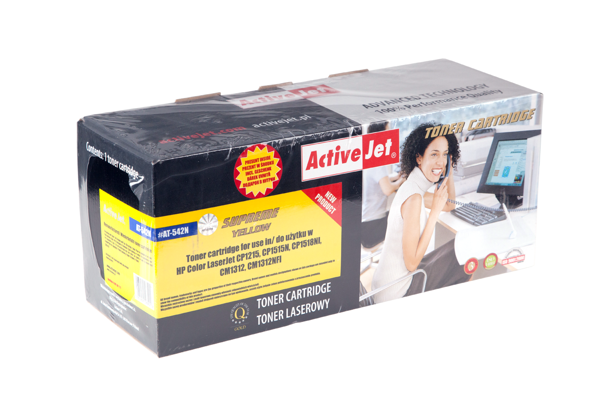 ActiveJet kollane tooner HP laserprinteritele (125A CB542A)