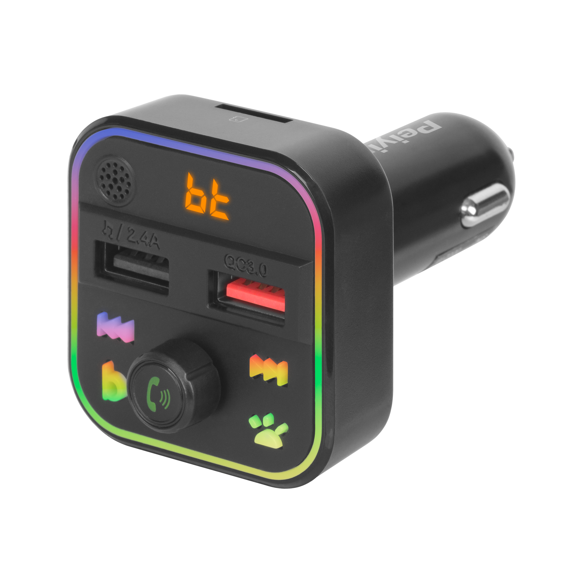 Bluetoothiga auto FM-saatja, 2 USB-porti