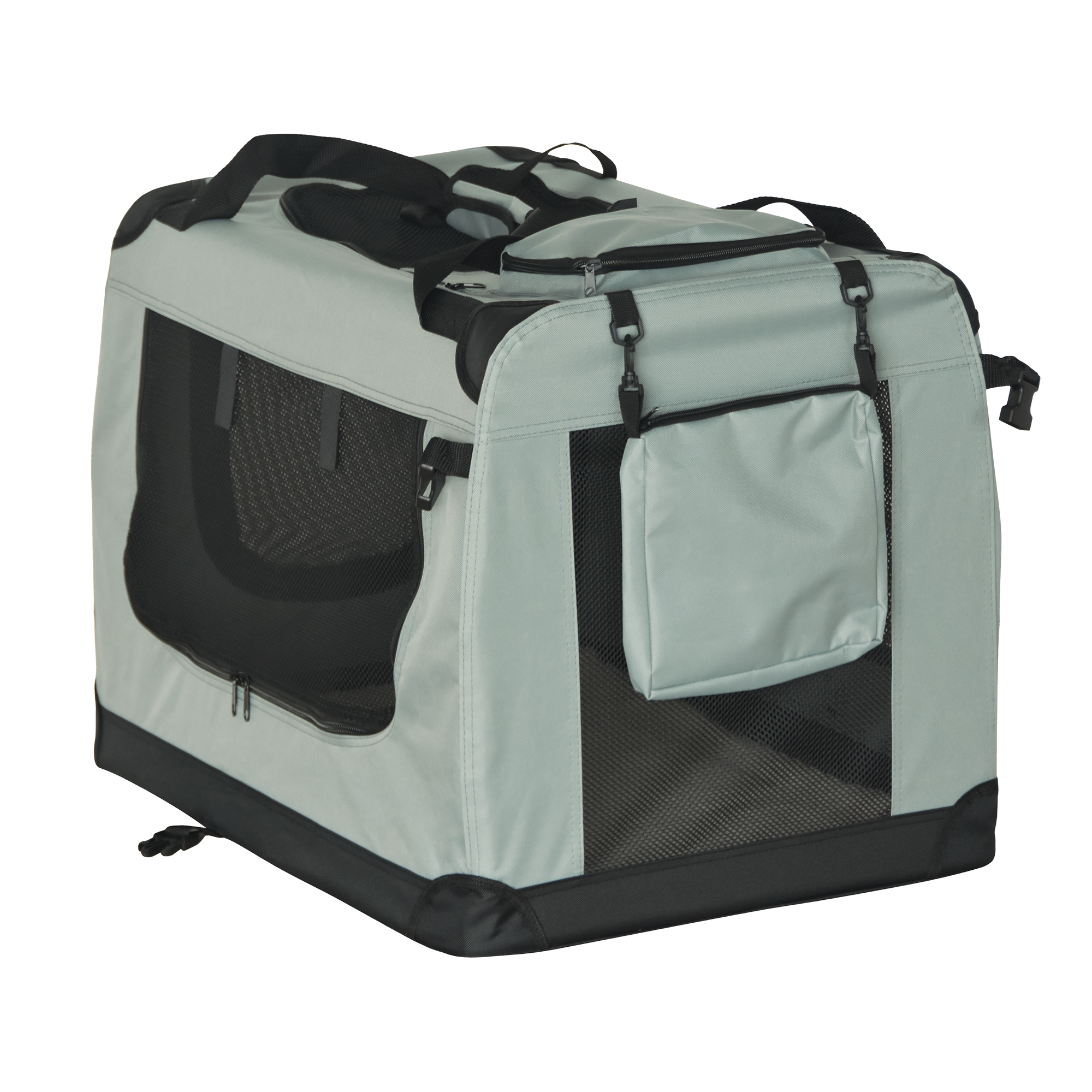 Kokkupandav lemmiklooma transpordikott, suurus XL, 82 x 58 x 58 cm, hall, REBEL ANIMALS