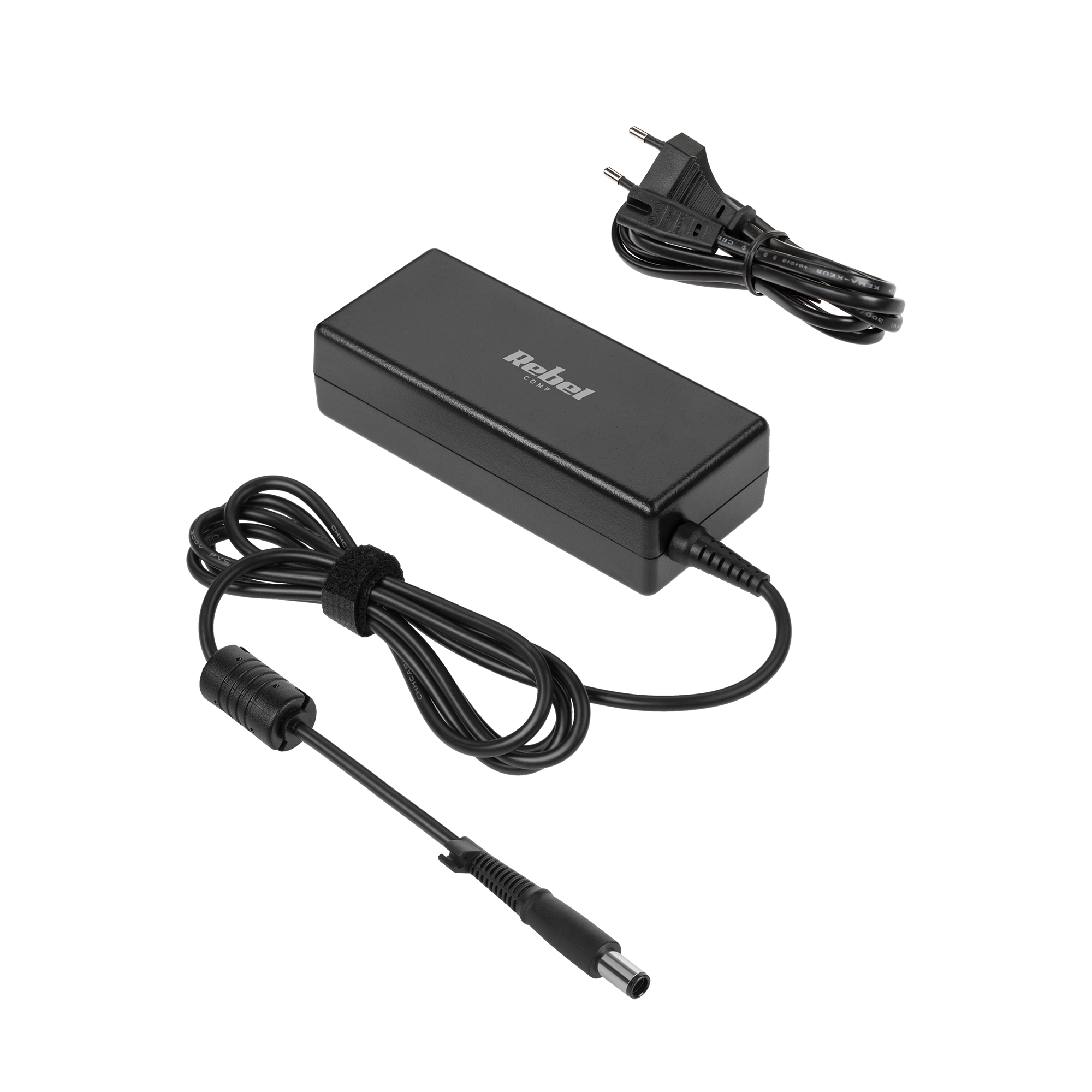 Rebel HP sülearvuti toiteadapter koos toitekaabliga, 90 W, 19 V, 4,62 A, 7,4 × 5,0 × 12 mm