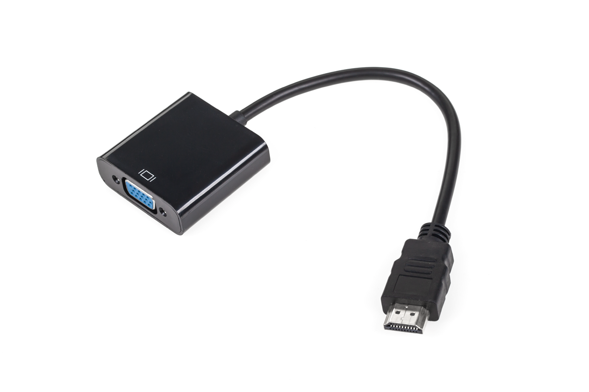 HDMI male to VGA female adapter with audio