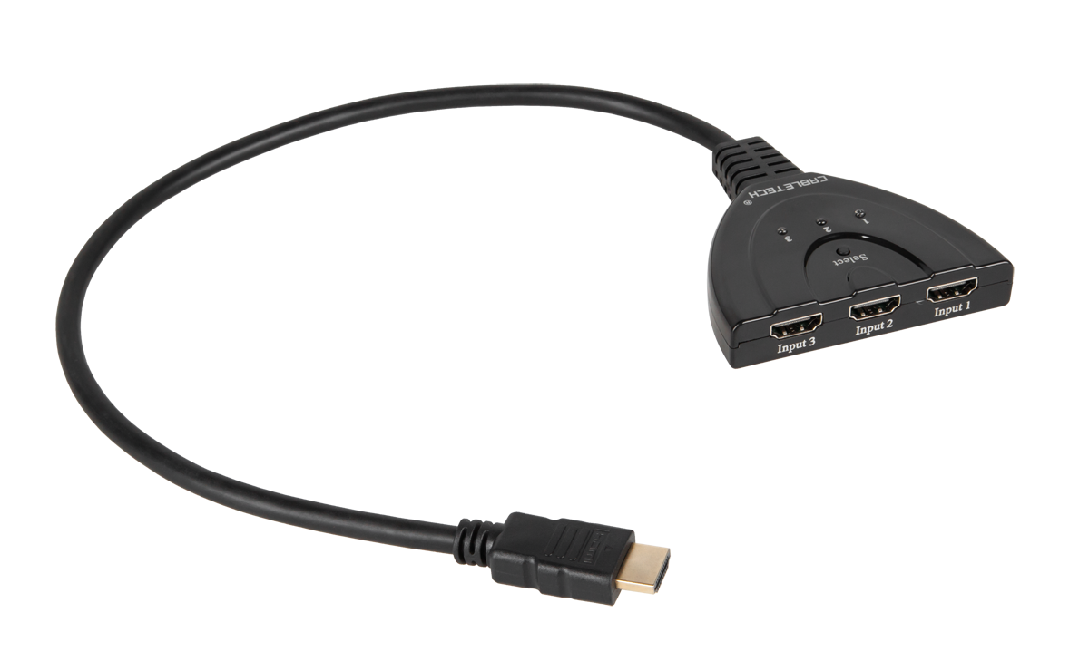 Kaabliga HDMI-lüliti, 2 sisendit / 1 väljund