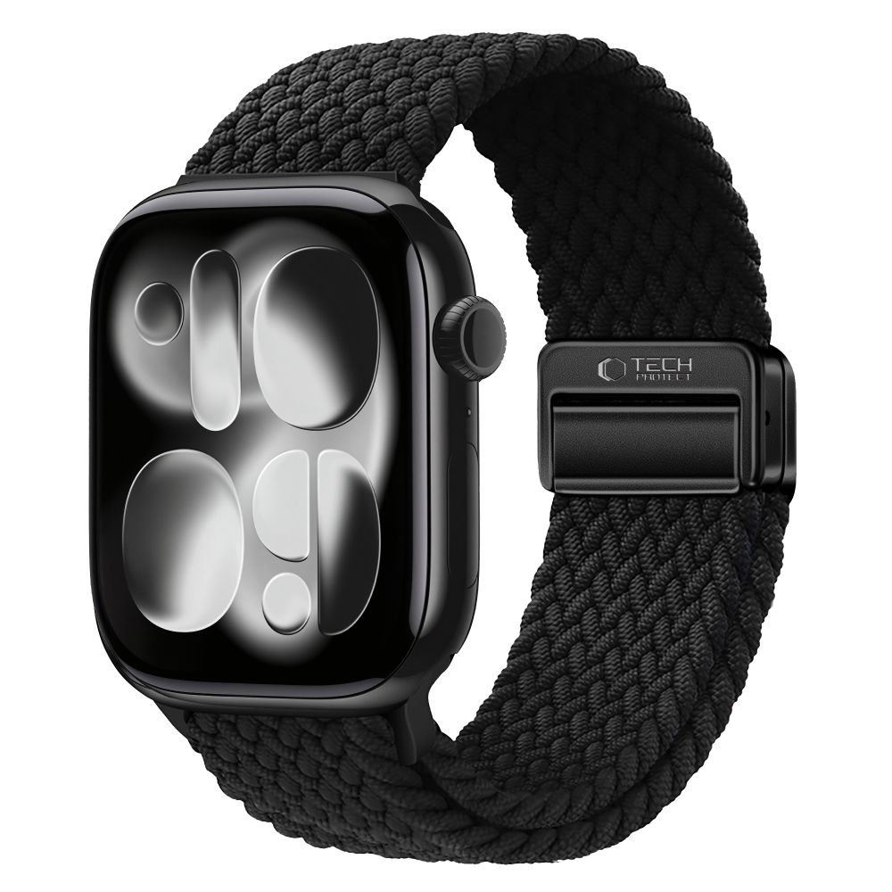 Tech-Protect Nylonmag Strap for Apple Watch 4 / 5 / 6 / 7 / 8 / 9 / SE (38 / 40 / 41 mm) - Black