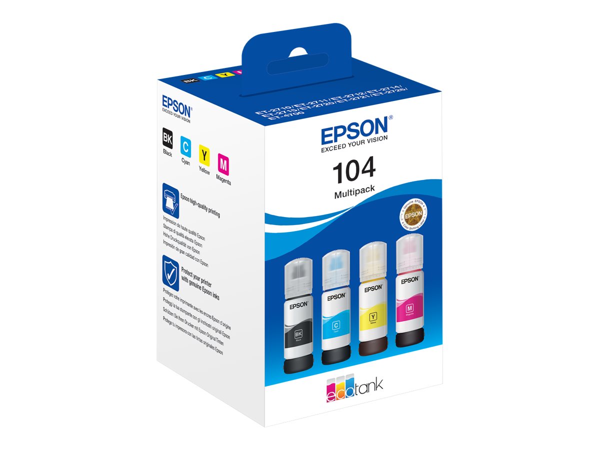 Epson 104 EcoTank tindikomplekt, 4 värvi