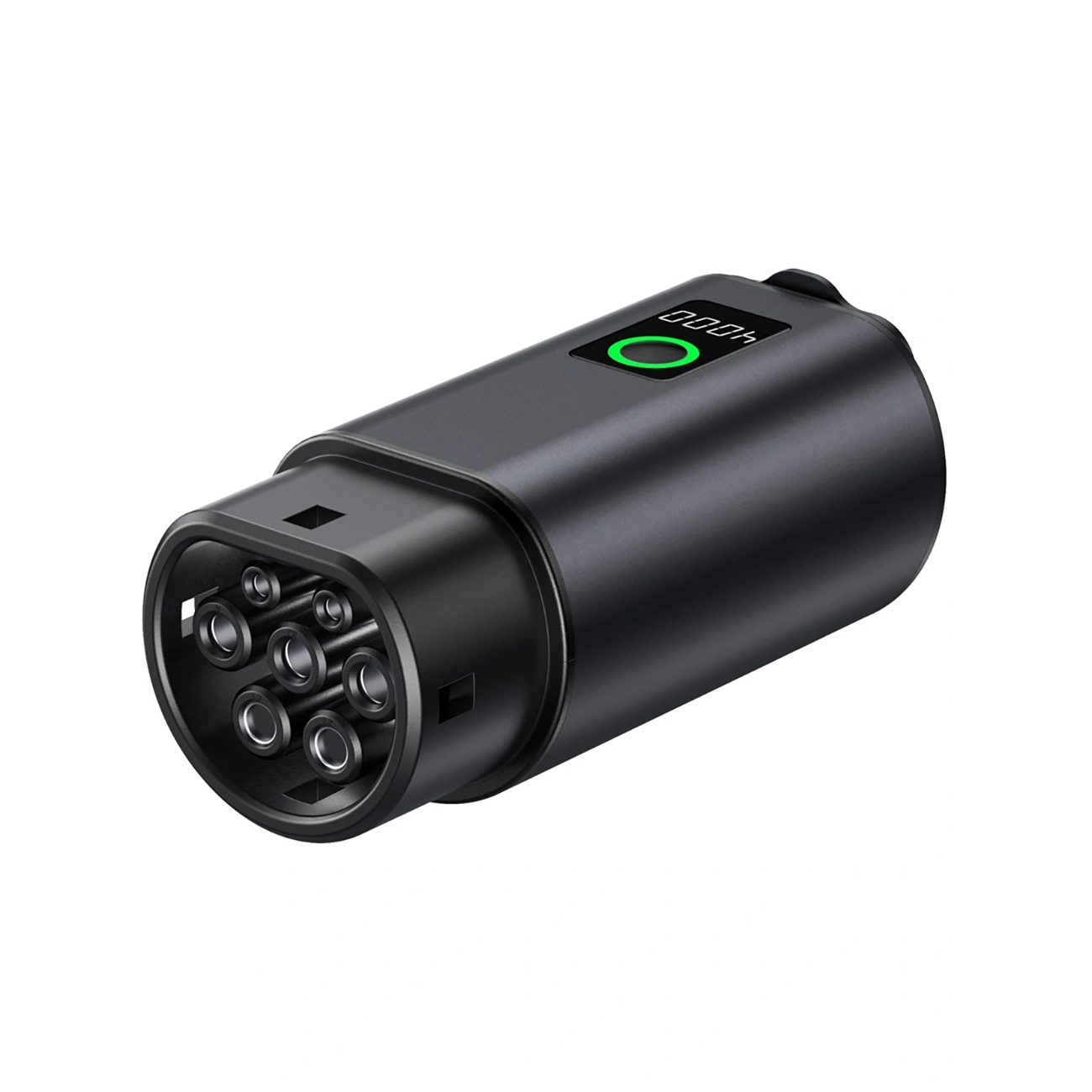 V2L Type 2–Schuko adapter, 3500 W, võimsusnäidiku ja ümbrisega – must