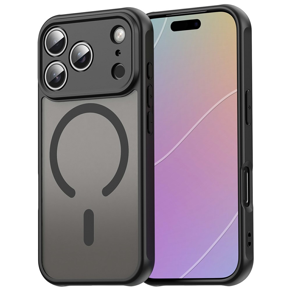 Must magnetiline matt kukkumiskindel PC- ja TPU-ümbris iPhone 18 Pro / 17 Pro jaoks