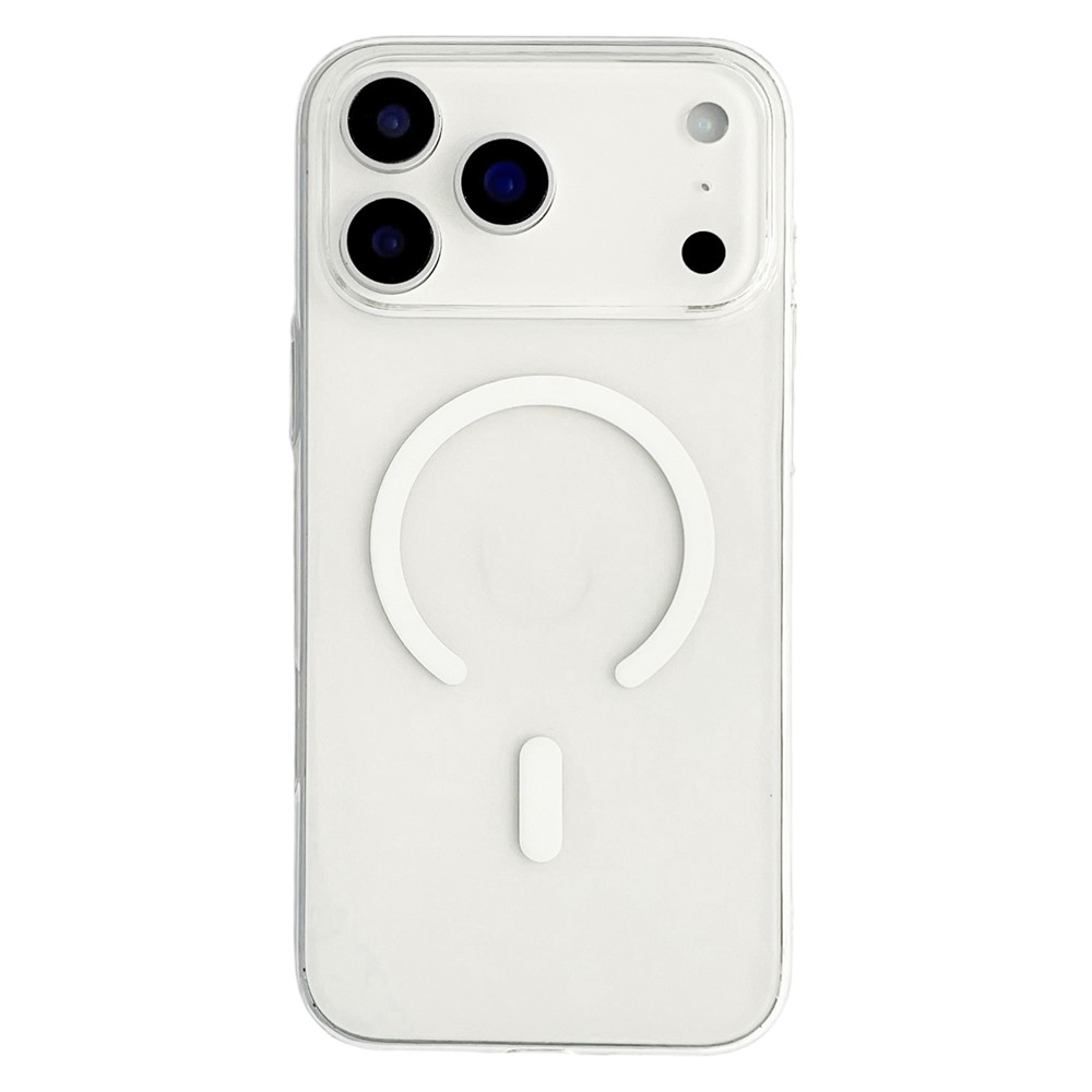 Läbipaistev valge MagSafe-ühilduv PC-ümbris iPhone 18 Pro / 17 Pro jaoks