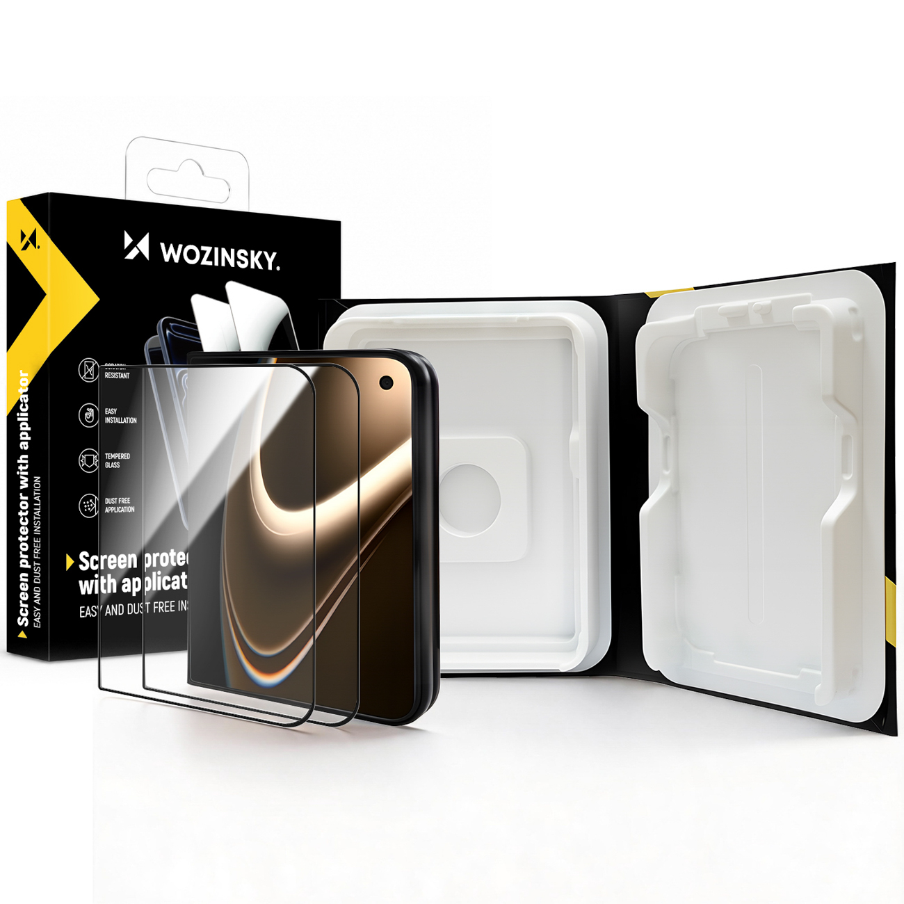 Wozinsky EasyFit Clear Glass karastatud kaitseklaas telefonile iPhone Duo, 2 tk