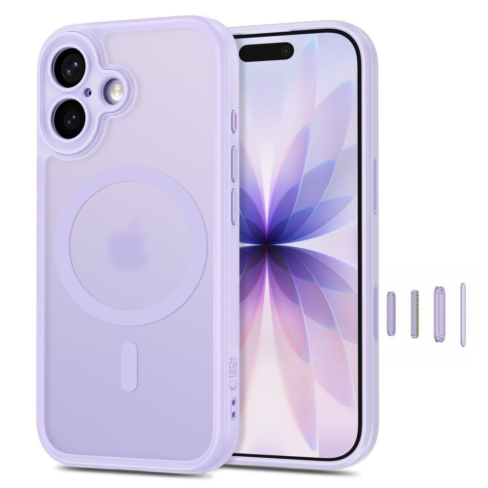 Tech-Protect MagPeak MagSafe CC  iPhone 17 ümbris, mattlilla