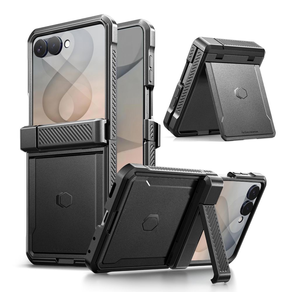 Tech-Protect Kevlar Pro  Samsung Galaxy Z Flip 8 ümbris, must