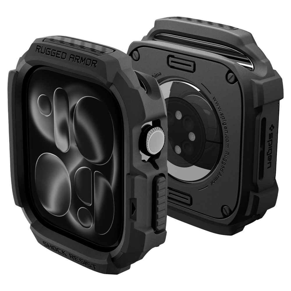 Spigen Rugged Armor  Apple Watch 46 mm ümbris, mattmust
