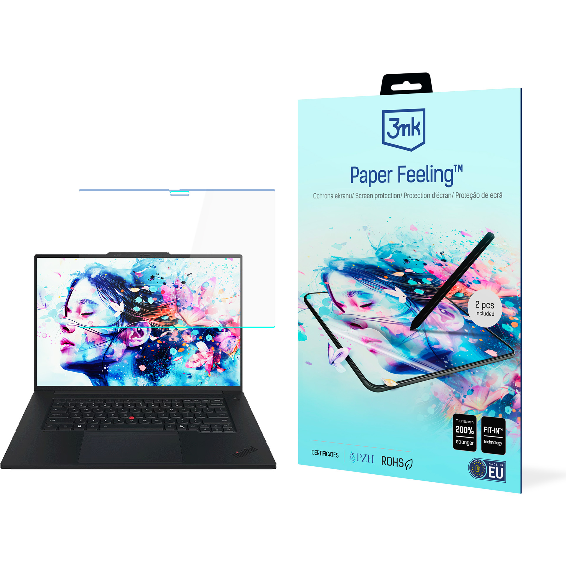 Lenovo ThinkPad X13 Detachable Gen 1 – kuni 15" 3mk Paper Feeling – ekraanikile