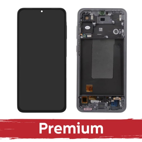 LCD-ekraan Samsung A566 A56 5G jaoks koos raamiga, Graphite (OEM)