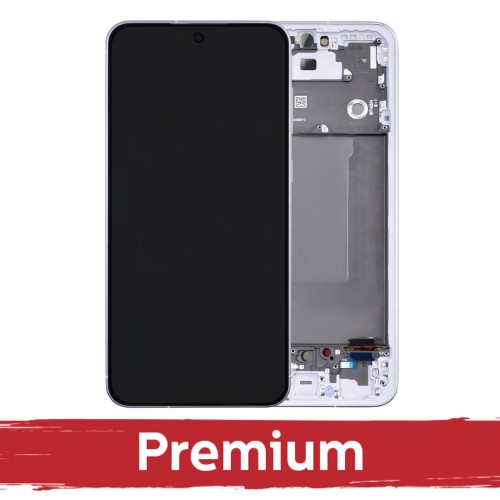 LCD-ekraan Samsung A566 A56 5G jaoks koos raamiga, helehall (OEM)