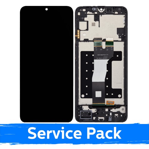 LCD Display Compatible With Samsung A057 A05s Black with Frame (Service Pack) +INCLUDING BATTERY