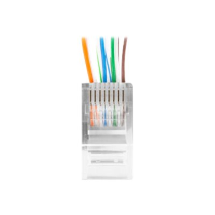 Lanberg (Lanberg RJ45 CAT.5E UTP PLUG 8P8C Pass through type (100 pcs), Transparent)