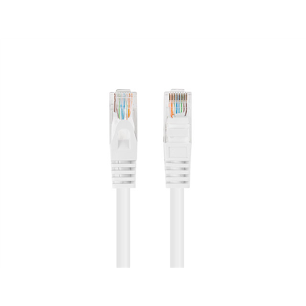 Valge võrgukaabel Lanberg CAT.5e UTP, 1 m, Fluke-testitud, 10 tk, PCU5-20CC-0100-W