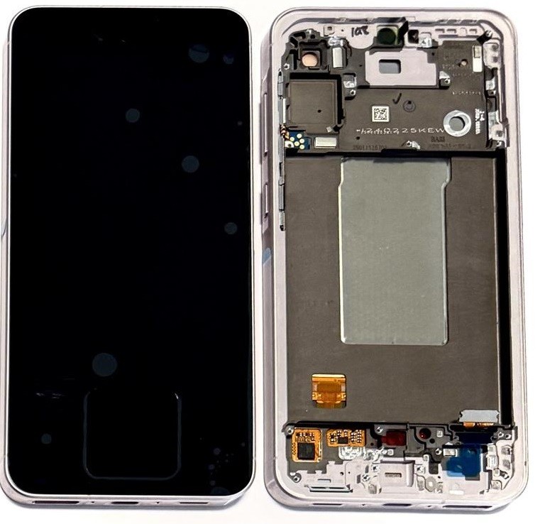 LCD screen Samsung A566 A56 5G with touch screen and frame Awesome Graphite original (service pack)