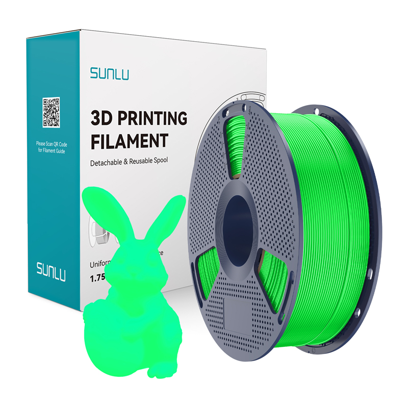 Sunlu PLA printimisfilament, pimedas helendav, roheline