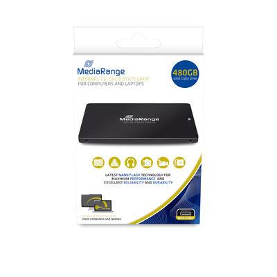 MediaRange MR1003 2,5" SSD, 480 GB, Serial ATA III, TLC NAND, kirjutamine 480 MB/s, lugemine 550 MB/s