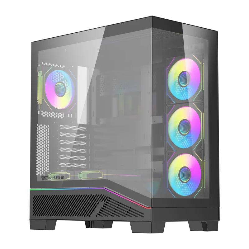 Arvutikorpus DarkFlash K430 + 6 ventilaatorit (must)