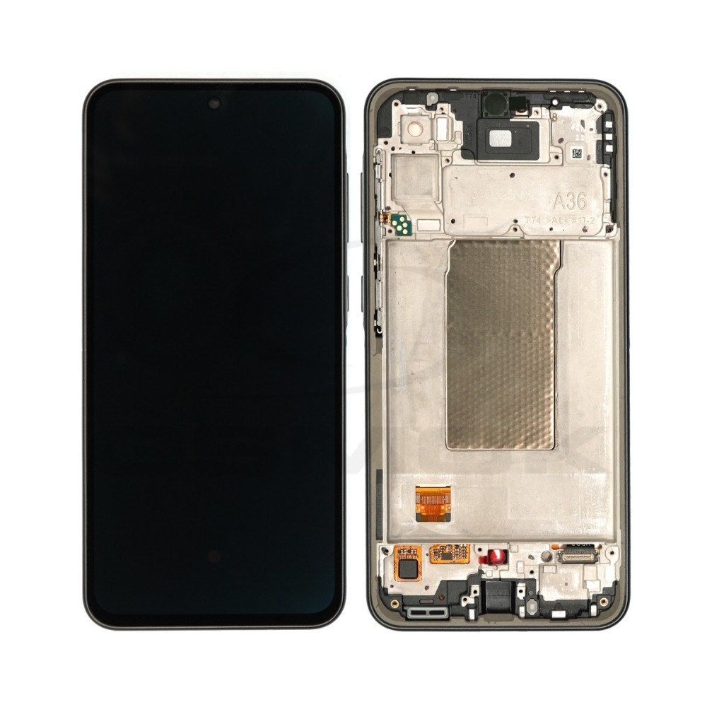 OLED-puuteekraan koos raamiga Samsung A366 A36 5G jaoks, tegelikus suuruses, must