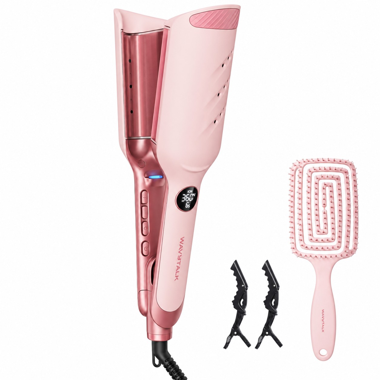 Wave Hair Crimping Iron Wavytalk Power Wave pink