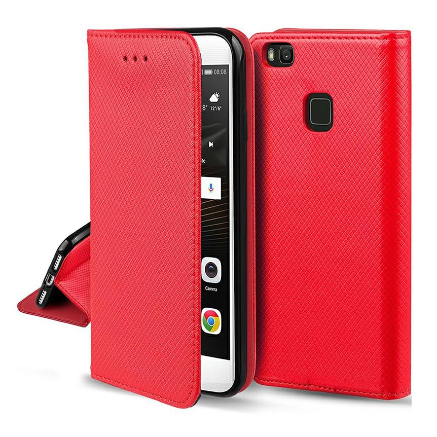 Punane Smart Magnet ümbris Xiaomi Redmi 17 4G/5G telefonile