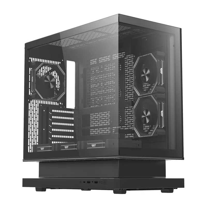 DarkFlash F1 ATX-arvutikorpus 6 ventilaatoriga, must
