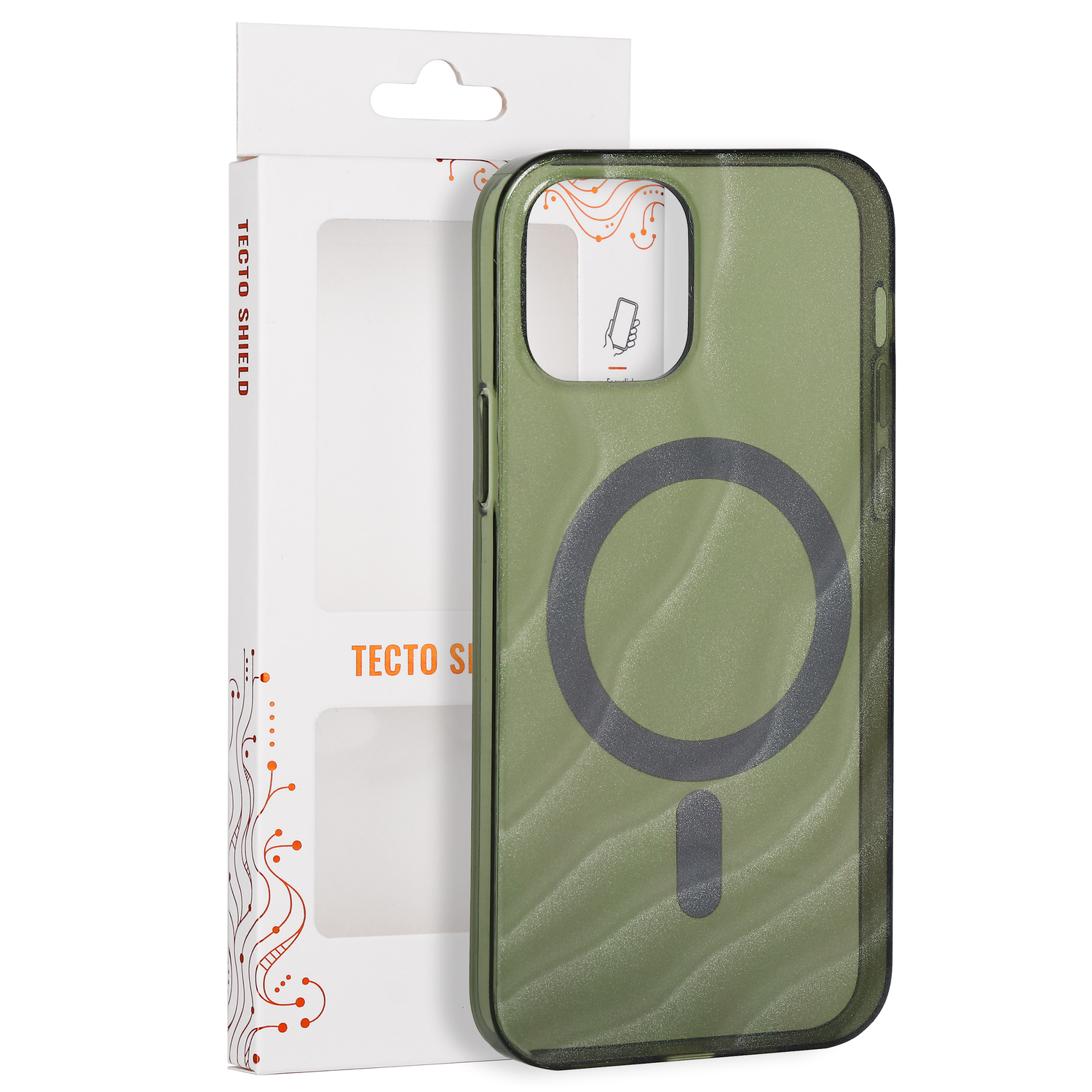 Tecto Shield Desert Mag ümbris mudelile iPhone 12 / 12 Pro 6,1", tume oliivroheline