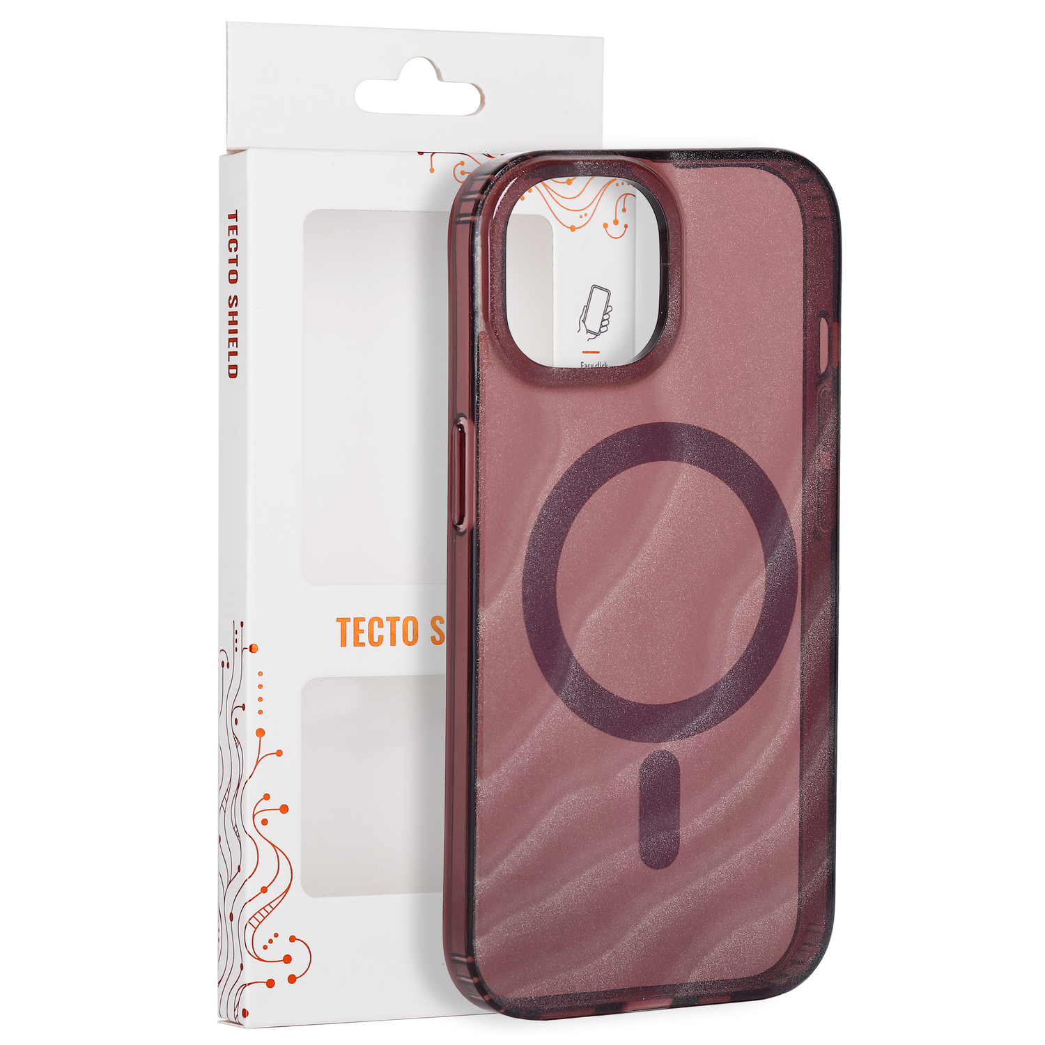 Tecto Shield Desert Mag ümbris mudelile iPhone 15 6,1", mahagonivärvi