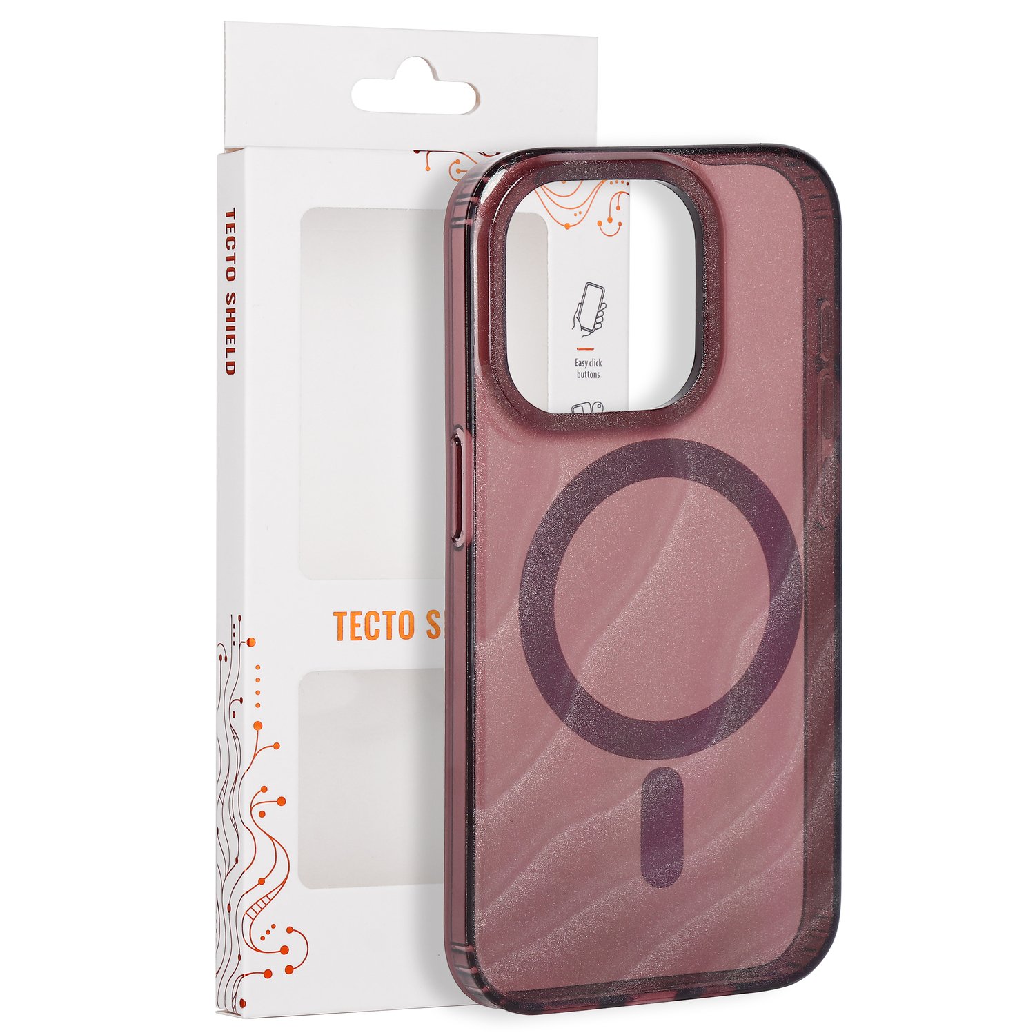 Tecto Shield Desert Mag ümbris mudelile iPhone 15 Pro Max 6,7", mahagonivärvi