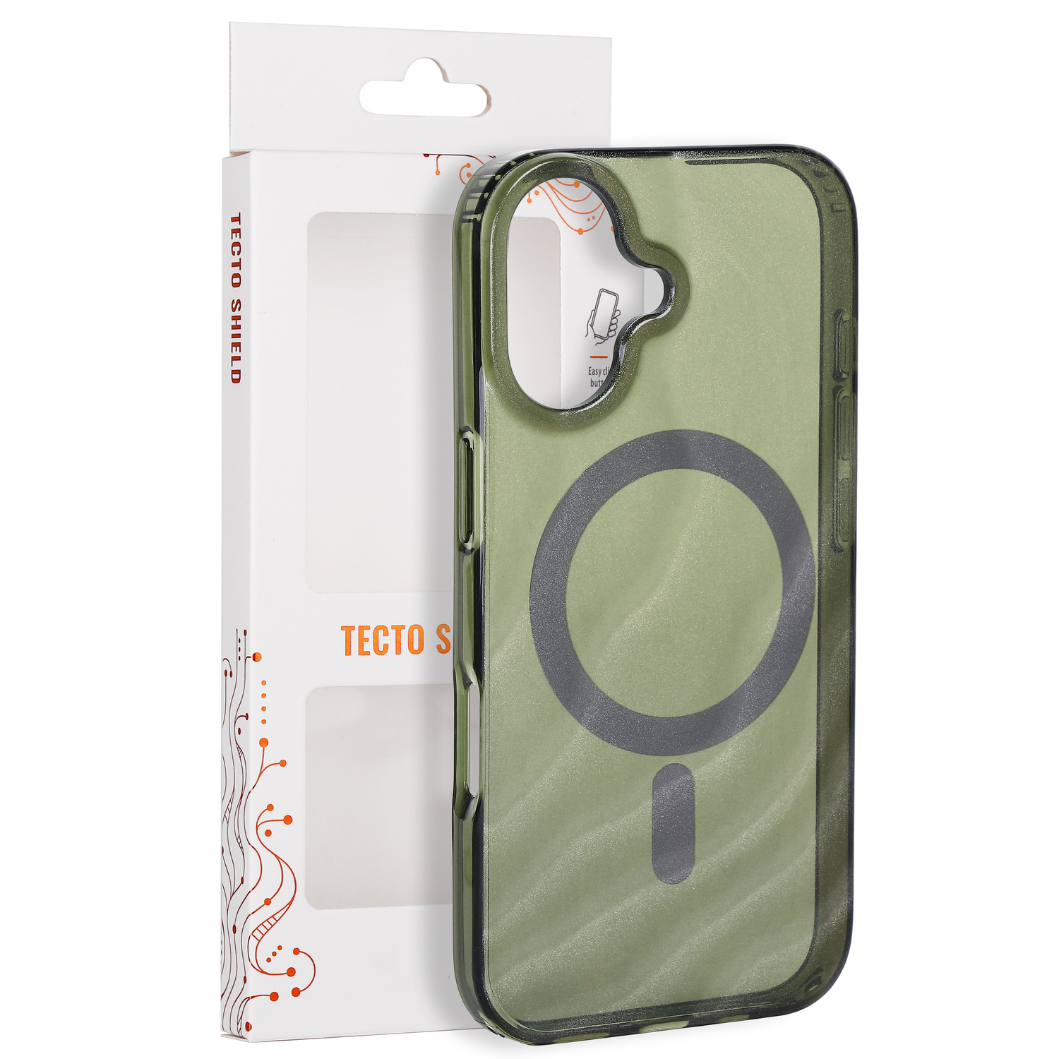 Tecto Shield Desert Mag ümbris mudelile iPhone 17 6,3", tume oliivroheline