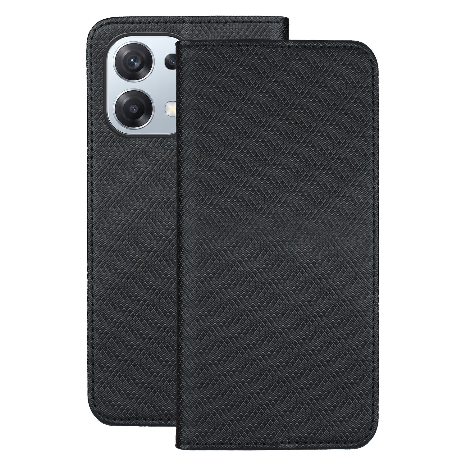 Nutikas magnet ümbris for Oppo A6 Pro 5G must
