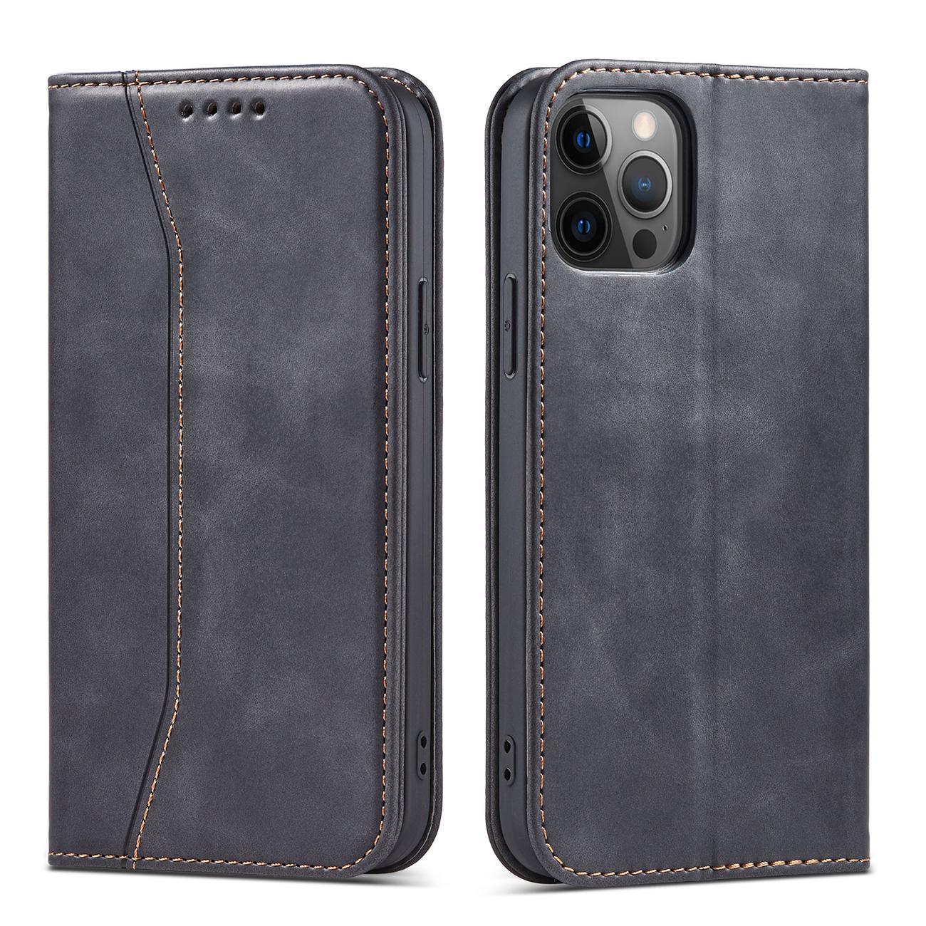 Magnet Fancy Case Case iPhone 12 Pro Max ümbris rahakott kaardihoidja must