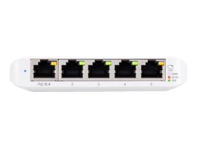 Ubiquiti UniFi Flex Mini – kolme viiepordilise Gigabit-võrgulüliti komplekt PoE-sisendiga (USW-FLEX-MINI-3)