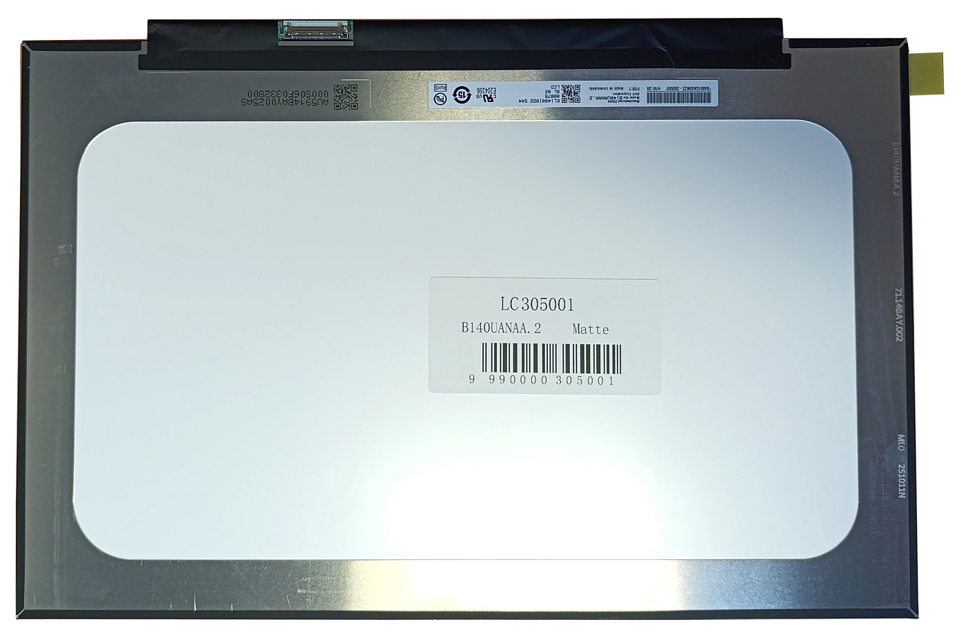 Sülearvuti ekraan 14.0 tolli, 1920 × 1200, 60 Hz, matt IPS, 30-kontaktiline ühendus paremal