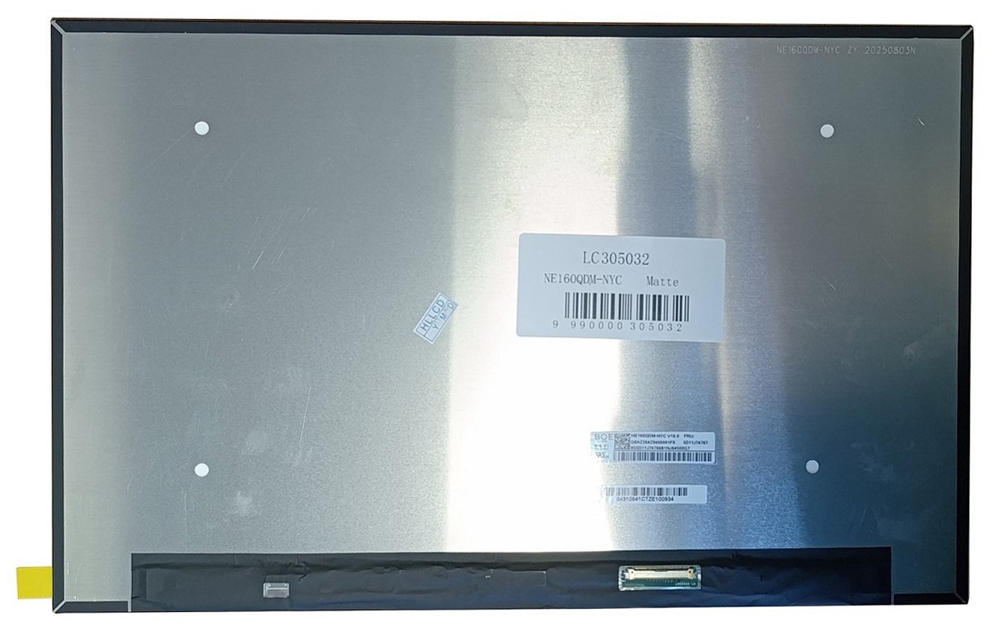 LCD-ekraan 16,0 tolli, 2560 × 1600 WQXGA, 165 Hz, WLED, SLIM, matt, 40-kontaktiline ühendus paremal, A+