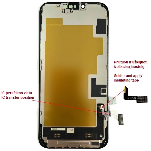 LTPO Soft OLED ekraan iPhone 14 Plus jaoks, 60 Hz