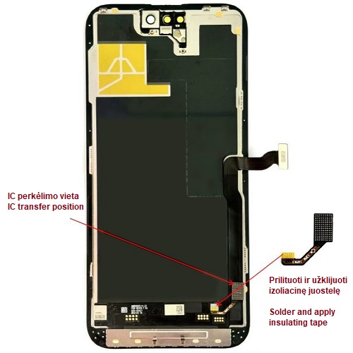LTPO Soft OLED ekraan iPhone 14 Pro Max jaoks, 120 Hz